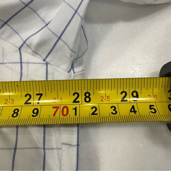 Jos. A. Bank Men's Non Iron Button down Shirt Long Sleeves Check Sz 17.5 - Picture 10 of 13